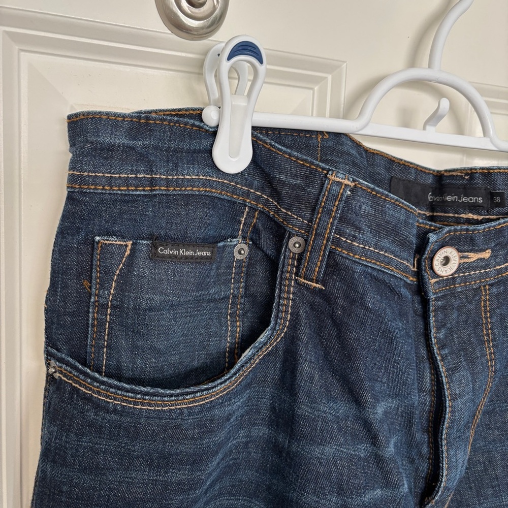 Calvin Klein Men's Slim-Straight low rise Jeans 38 30 - Picture 5 of 7